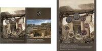 Malta 5,88 € Kursmünzensatz mit 2 Euro Gedenkmünze Mnajdra Tempel, 3. von 7 Ausgaben, -