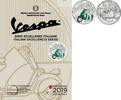 Italien 1 x 5 Euro Vespa im Einzeletui - <b>grüne</b> Vespa - farbig ! <b>SELTEN & RAR !!!</b> -