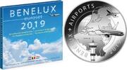 BE-NE-LUX 3,88 € 3x Kursmünzensatz mit Medaille * Die Flughäfen der BeNeLux, -