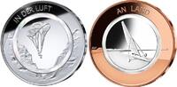 Deutschland 10 Euro x<br> 10 Münzen = 100 Euro In der Luft & An Land,<br> <b> 2 x komplette Sätze </b>(je 5 Prägestätten)</b> -