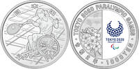 Japan 1000 Japanische Yen Paralympic Tokio 20,<b> -3. S.Rollstuhltennis-</b> inkl. Etui&Zertifikat&Schuber -