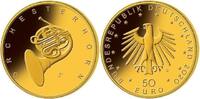 Deutschland 50 Euro<br> 7,78g<br> fein<br> 22,00 mm Ø Musikinstrumente Orchesterhorn <br> <b> Prägestätte A</b> / <b> Ausgabe 3/5 </b> -