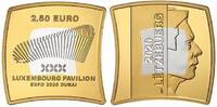 Luxemburg PP 2,5 €   ab sofort lieferbar !!!  2020 Expo Dubai - Pavillon - eckig, SELTEN !  PP  im Blister