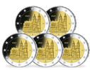 Deutschland 2 Euro<br> 5x Magdeburger Dom - Sachsen-Anhalt, <br><b>kompl. Satz </b> (5 Prägestätten) -