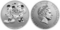 Niue 2 $ <br><b>1 oz.</b> Mickey Mouse & Minnie Mouse 2020 <b>-NEUE SERIE - </b> -
