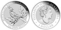 Australien 1 $ Paradiesvogel - 1 oz., <b> Manucodia - Bird of Paradise </b> <b> 1.Ausgabe </b> -