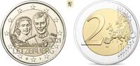 Luxemburg stgl <br> Reliefvariante 2 Euro 40. Hochzeitstag Großhzg. Henri - Relief <br> <b>geringe Auflage, RAR!, -