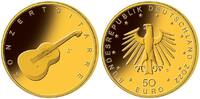 Deutschland 50 Euro<br> 7,78g<br> fein<br> 22,00 mm Ø Musikinstrumente Konzertgitarre <br> <b> Prägestätte A</b> / <b> Ausgabe 5/5</b> -