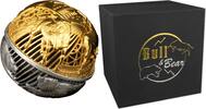 Samoa 5 Dollar <br>24 Karat vergoldet<br>50 mm Ø Bull & Bear - Spherical Coin 2 oz.Silber, inkl.Zertifikat und Etui/Box, RAR! -