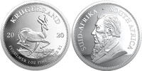 Südafrika 1 oz<br> 31,1g<br> fein<br> 38,72 mm Ø Krügerrand 1 oz. - Springbock, <b> Der 4. Krügerrand in Silber !!!</b> -