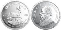 Südafrika 2 oz<br> 62,2g<br> fein<br> 50,00 mm Ø Krügerrand 2 oz. - Springbock, <b> Der 1.Krügerrand i.Silber als 2 Unzen !!!</b> -