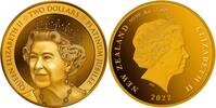 Neuseeland 2 Dollar<br>1/4 oz <br> 7,78g<br> fein Gold 70. Regierungsjubiläum Queen Elizabeth II. 1/4 Oz Gold inkl.Etui &Zerti.&Schuber -