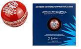 Barbados 5 Dollar <br> Antique Finish-<br>33 mmØ T20 Cricket 2022 World Cup im Schweberahmenetui & Schuber, RAR! -