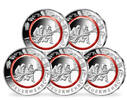 Deutschland 10 Euro<br> 5x Im Dienst der Gesellschaft - Feuerwehr,<br> <b>kompl.Satz</b> (5 Prägest.) </b> -