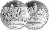 Berlin 1/2 Unze Feinsilber <b>Die 15. Volks-Unze</b> - Silber Quadriga 999/1000, 7,77 g., 27 mm Ø,in Kapsel -