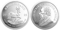 Südafrika 2 oz<br> 62,2g<br> fein<br> 50,00 mm Ø Krügerrand 2 oz. - Springbock, <b> Der 4. Krügerrand i.Silber als 2 Unzen!</b> -