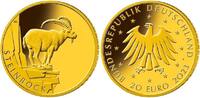 Deutschland 20 Euro<br> 5x3,89g<br> fein<br> 17,5 mm Ø</b> Rückkehr der Wildtiere - Steinbock <br><b> kompl. Satz, A-J </b> lieferbar! -