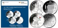 Deutschland 20 Euro<br> x 4 Silbergedenkmünzenset<br> <b>kompl.Satz 2023-<b>die achten,<br>20 Euros<br> -