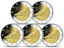 Deutschland 2 Euro Mecklenburg-Vorpommern - Königsstuhl<br><b>kompl. Satz (5 Prägestätten) stgl</b> -