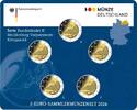 Deutschland 2 Euro Mecklenburg-Vorpommern - Königsstuhl<br><b>kompl. Satz (5 Prägest.) stgl</b> -