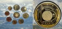 Luxemburg 5,88 € <br> <b> RAR! </b> Luxemb.- KMS 2024-5,88 €-Villes du Grand-Duche mit 2 € Feiersteppler Photovar. -