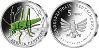 Deutschland 5 Euro<br> 1x Wunderwelt Insekten 6/9 - Grünes Heupferd, <br><b>A<b> sofort lieferb.! -