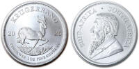 Süd Afrika <b>1 oz.</b><br> 31,1g<br> fein<br> 38,72 mm Ø Krügerrand 1 oz. - Springbock, <b> Der 9. Krügerrand in Silber - NEU !!!</b> -