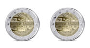 Frankreich, <br><b>sofort lieferbar! </b> 2 x 2 Euro <br> Pärchen -RARITÄT- Louvre Kunst - Museum 2025 - Originaletui & Zertifikat, -RAR!- -