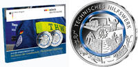 Deutschland 10 Euro<br><b>SOFORT LIEFERBAR! </b> Dienst d. Gesellschaft-Technisches Hilfswerk, <br> <b> Prägestätte unserer Wahl,</b> -