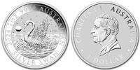 Australien 1 $ Schwan - 1 oz., <b> 8.Ausgabe der neuen Serie, (zum 1.Mal Charles III.)</b> -