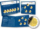 Deutschland 2 Euro<br> 5x 35 Jahre Deutsche Einheit, <br><b>kompl. Satz </b> (5 Prägestätten) -