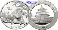China 10 Yuan Panda Bären, 1 oz, Silber -