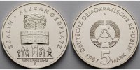 Deutschland, DDR 5 Mark Alexanderplatz Berlin, Ku.-Ni.,-Archivbild-