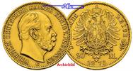 Preussen 20 Mark, <br> 7,16g <br>fein <br>22,5 mm Ø Wilhelm I. 1861-1888 <br> <b>SOMMERANGEBOT!</b> -