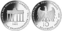 Deutschland, Bundesrepublik 10 DM Brandenburger Tor, in der originalen Noppenfolie unbeschnitten, -