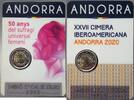 Andorra <b>Pärchen</b> <br> 2 Euro x<br> 2 Münzen Frauenwahlrecht & Iberoamerikanisches Gipfeltreffen <b>SONDERANGEBOT !!!</b> -