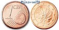 Deutschland 1 Cent Kursmünze, 1 Cent - Original-Rollenware - (50 Münzen in einer Rolle)