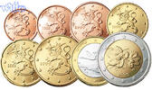 Finnland 1 Cent -2 Euro, 3,88 Kursmünzen, kompl. Satz 2008