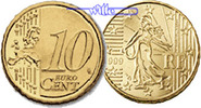 Frankreich 10 Cent Kursmünze, 10 Cent