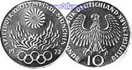 Deutschland, Bundesrepublik 10 DM 6. Ausg. Oly. Feuer, -