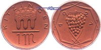 Kitzingen, Steinzeug, Böttger, Porzellan 1 Mark 1921 prägefrisch