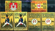 Detmold, Lippe 10, 50,50 Pfg. Bauwerke und Soldatenserien, versch. Farbnuancen im Papier und in der KN, 268.2 -