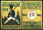 Detmold, Lippe 50 Pfg. Bauwerke und Soldatenserien, versch. Farbnuancen im Papier und in der KN, 268.2c -
