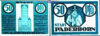 Paderborn, Stadt, 4.Ausgabe 50 Pfg. Bischöfe und Bauten, <b>Farbvarinte blaugrün</b> <br>Grab.1043.1 -