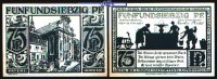Paderborn, Stadt, 7.Ausgabe 75 Pfg Schattenrisse, Serie B, Paterskirche, schwarz<br>Grab. 1043.4, -