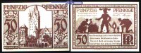 Paderborn, Kreisstadt, 8.Ausgabe 50 Pf. Schattenrisse, Serie C, Dom, braun, <br>Grab. 1043.5, -