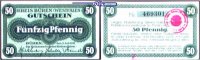 Büren 50 Pfg. o.Wz., mit rotem Stempel, Archivbild -