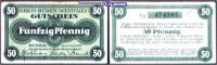 Büren 50 Pfg. o.Wz., mit rotem Stempel -
