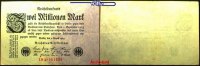 Deutsches Reich 2 Million Mark Inflation, Reichsbanknote, Ro.102b, -