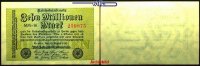 Deutsches Reich 10 Millionen Mark Inflation, Reichsbanknote, Ro.105c, -